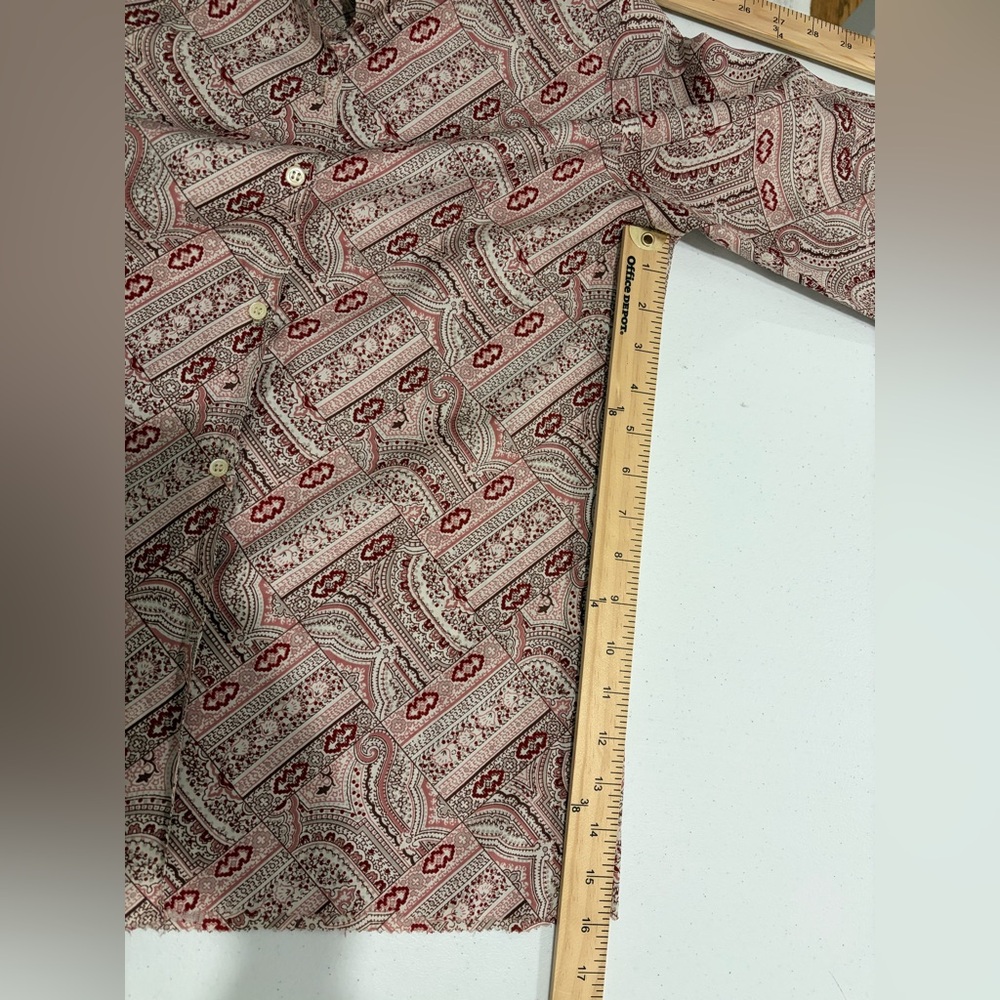 Paisley Long Sleeve Button-Up Blouse - Picture 6 of 8